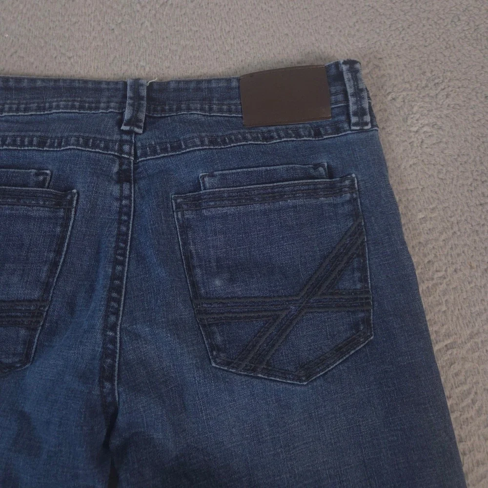 TK Axel Jeans Mens 34x32 Blue Slim Boot Stretch Denim Pants Preppy Casual Urban